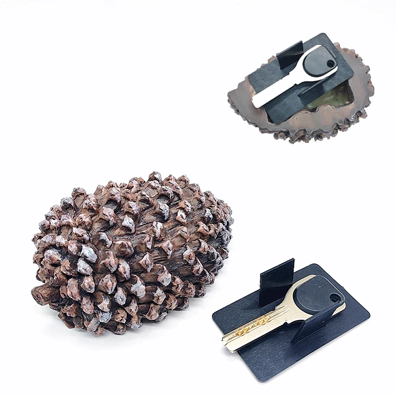 

Creative Dummy Pine Cones Mini Hidden Safe Box Secret Compartment Stash Box Empty Storage Box Hide and Store Money Pills Coin