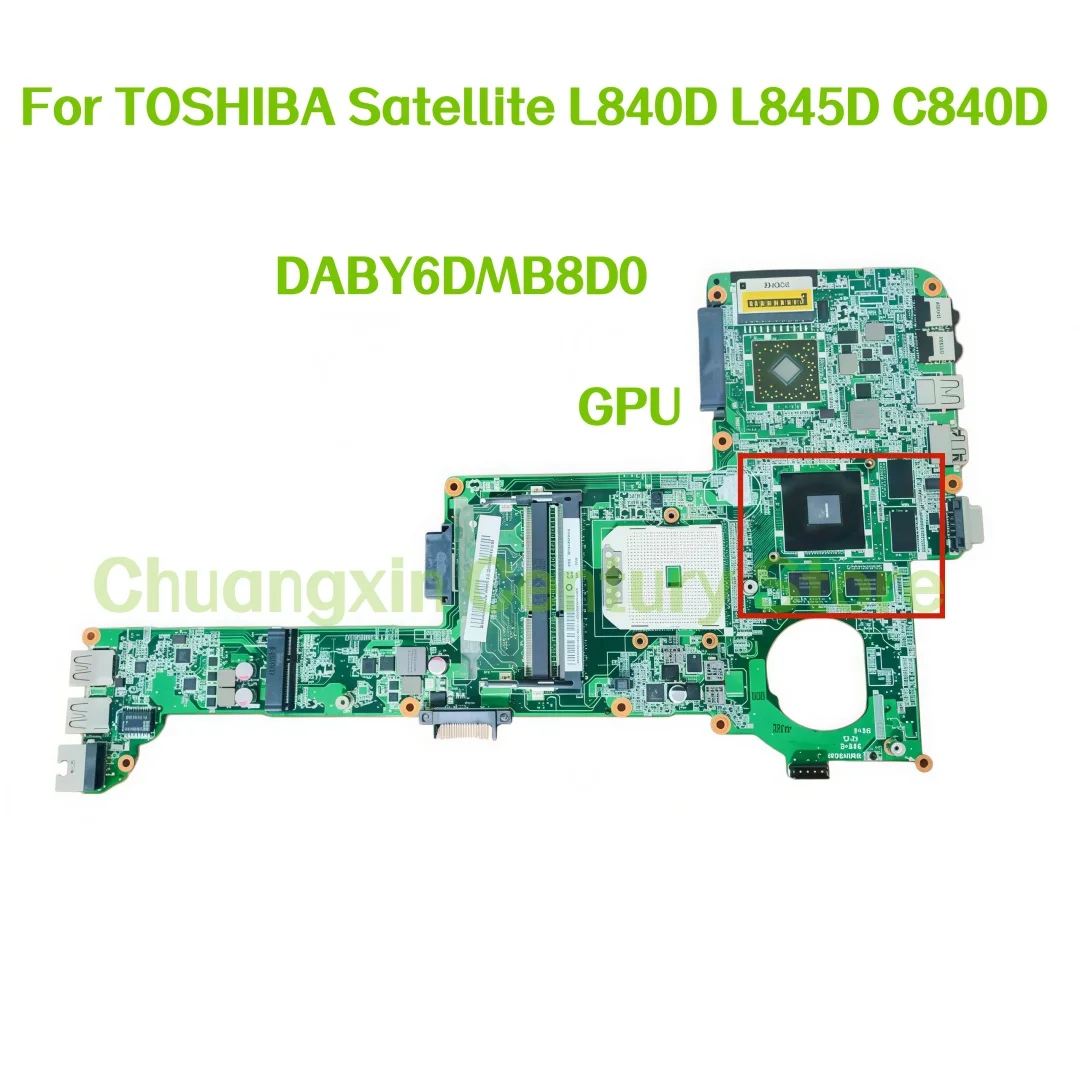 

Материнская плата DABY6DMB8D0, подходящая для ноутбуков Toshiba Satellite L840D L845D C840D, графический процессор, 100% протестировано, в порядке.