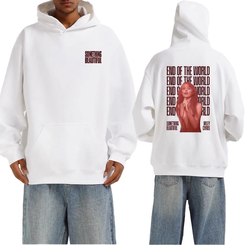 

2025 Hot Fashion Miley Cyrus Graphic Y2k Clothes Double Sided Print Hoodies Long sleeve Men Women Fleece Loose Unisex Sweatshirt