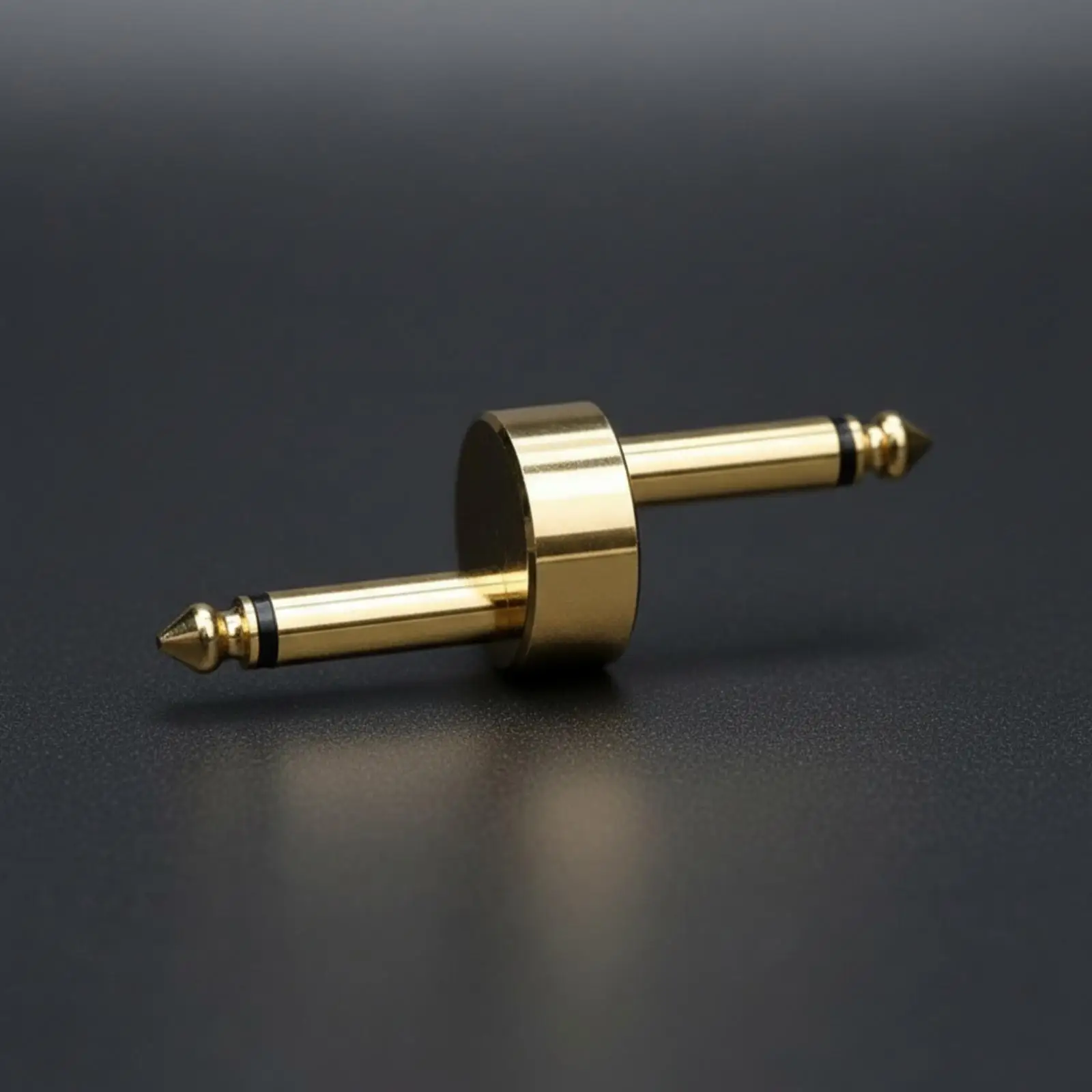 6.35mm Audio Connector Plug Gold Copper Male to Male Coupler Z Style Jack Linker for Pedal Board Setup