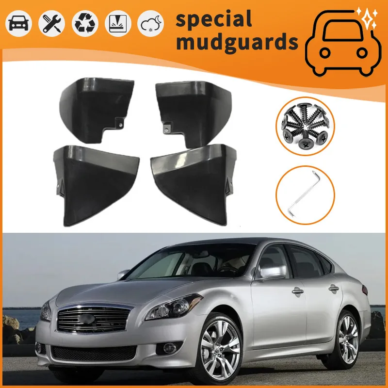 

For 10-19 models of Infiniti M G Q70 Q50 Q70L Q50L ESQ Mudguards Fender Mudflaps Front Rear Flares Splash Guards Cover