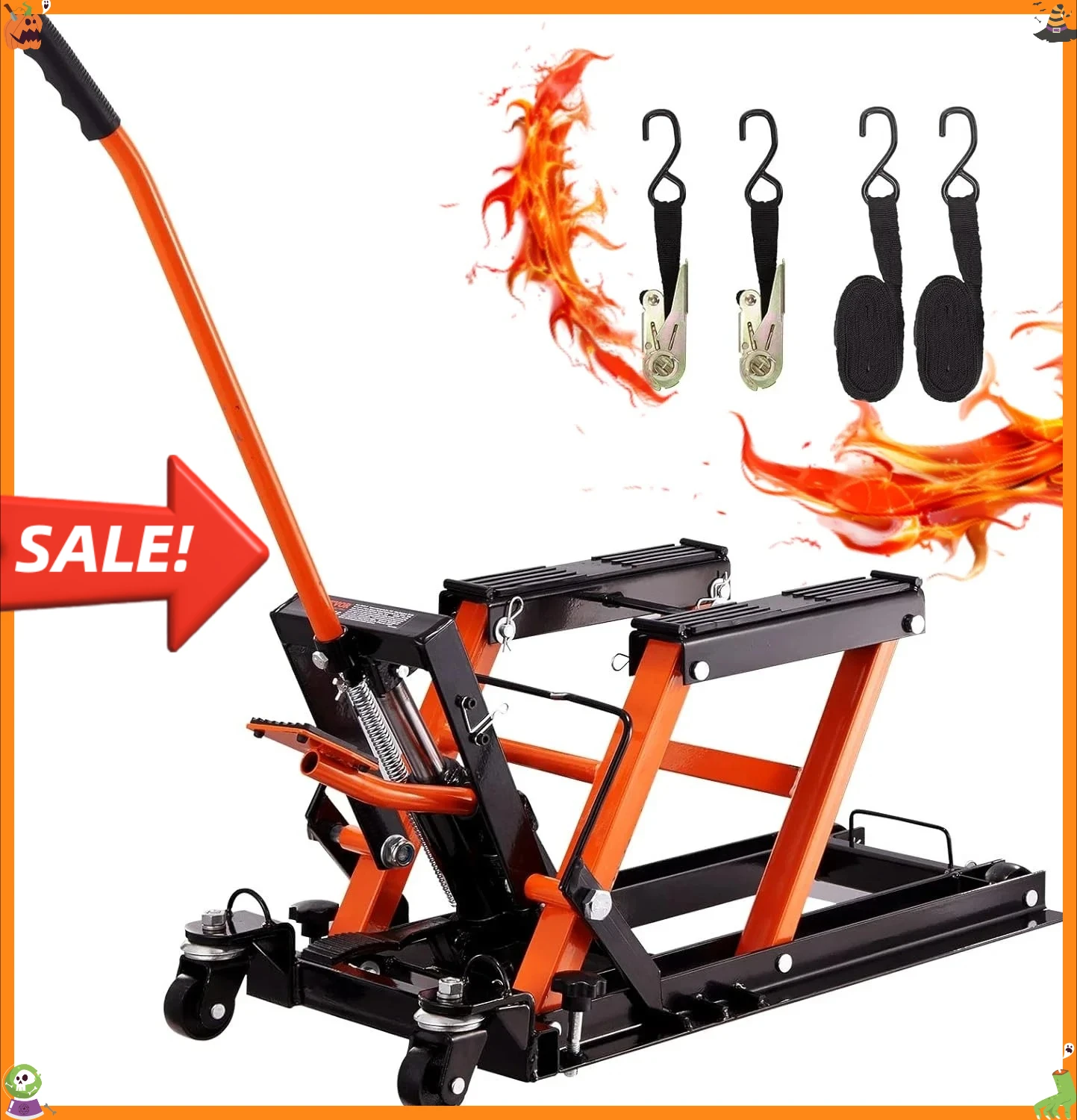 

Hydraulic Motorcycle Lift Jack 1500 LBS Capacity ATV Scissor Lift Jack Portable Motorcycle Lift Table