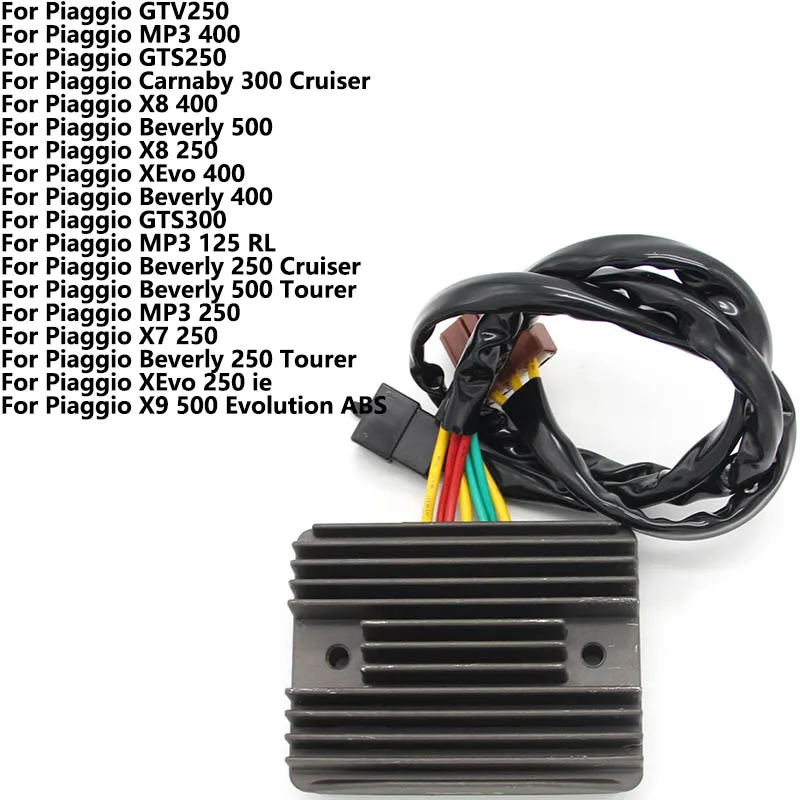 

voltage regulator rectifier for PIAGGIO GTV250 MP3 GTS250 Carnaby 300 Cruiser X7 X8 X9 400 250 Beverly 500 XEvo 400 GTS300