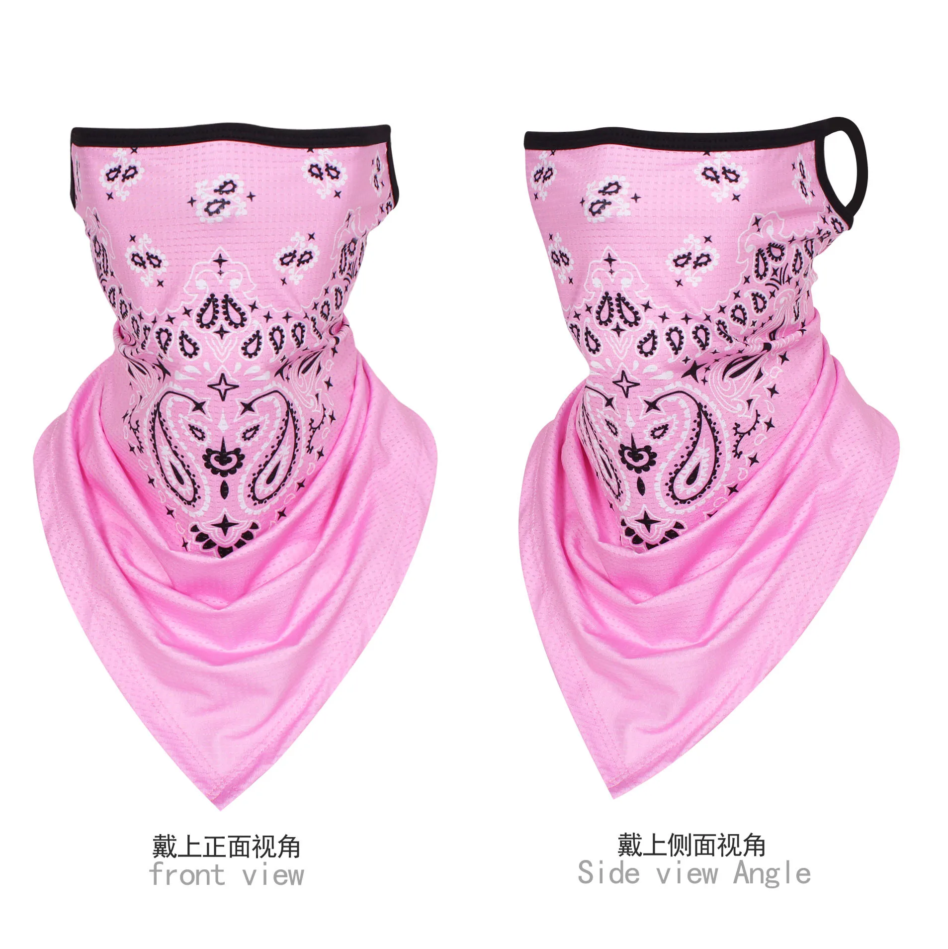 Multifunctional Motorcycle Paisley Bandana Wrap Hang-ear Face Tube Scarf Mask Windproof Sunscreen Cycling Neck Gaiter Cover