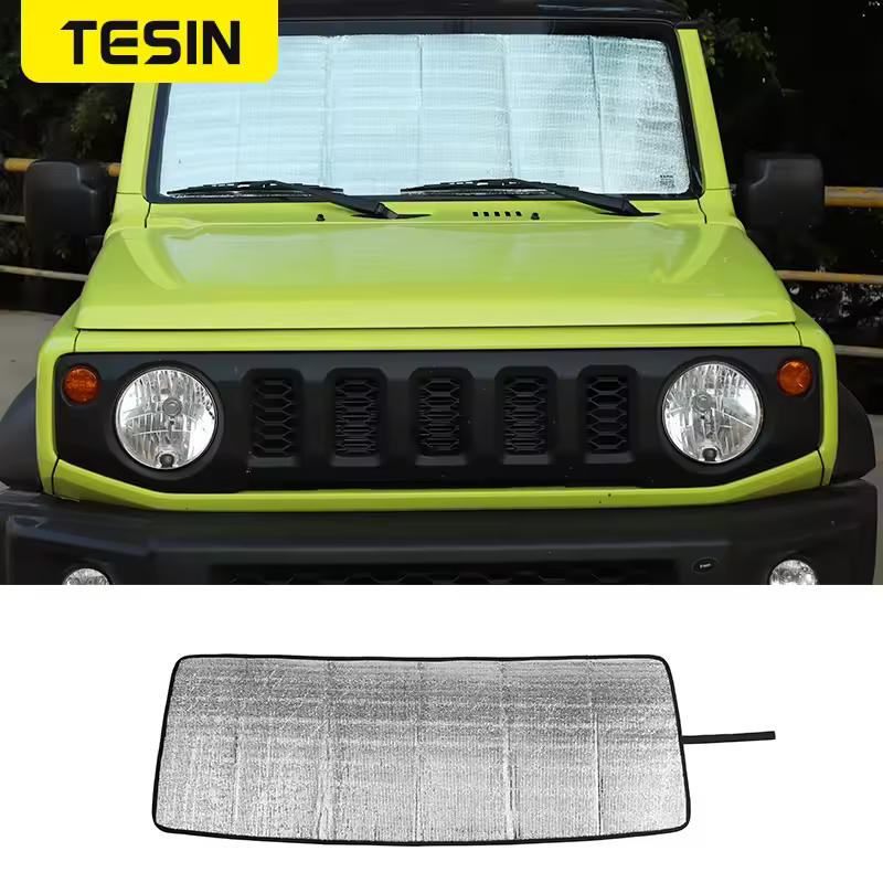 Pare-soleil de pare-brise TESIN pour Suzuki Jimny JB74 2019 +, accessoires de pare-soleil de pare-brise avant de voiture pour Suzuki Jimny 2019 +