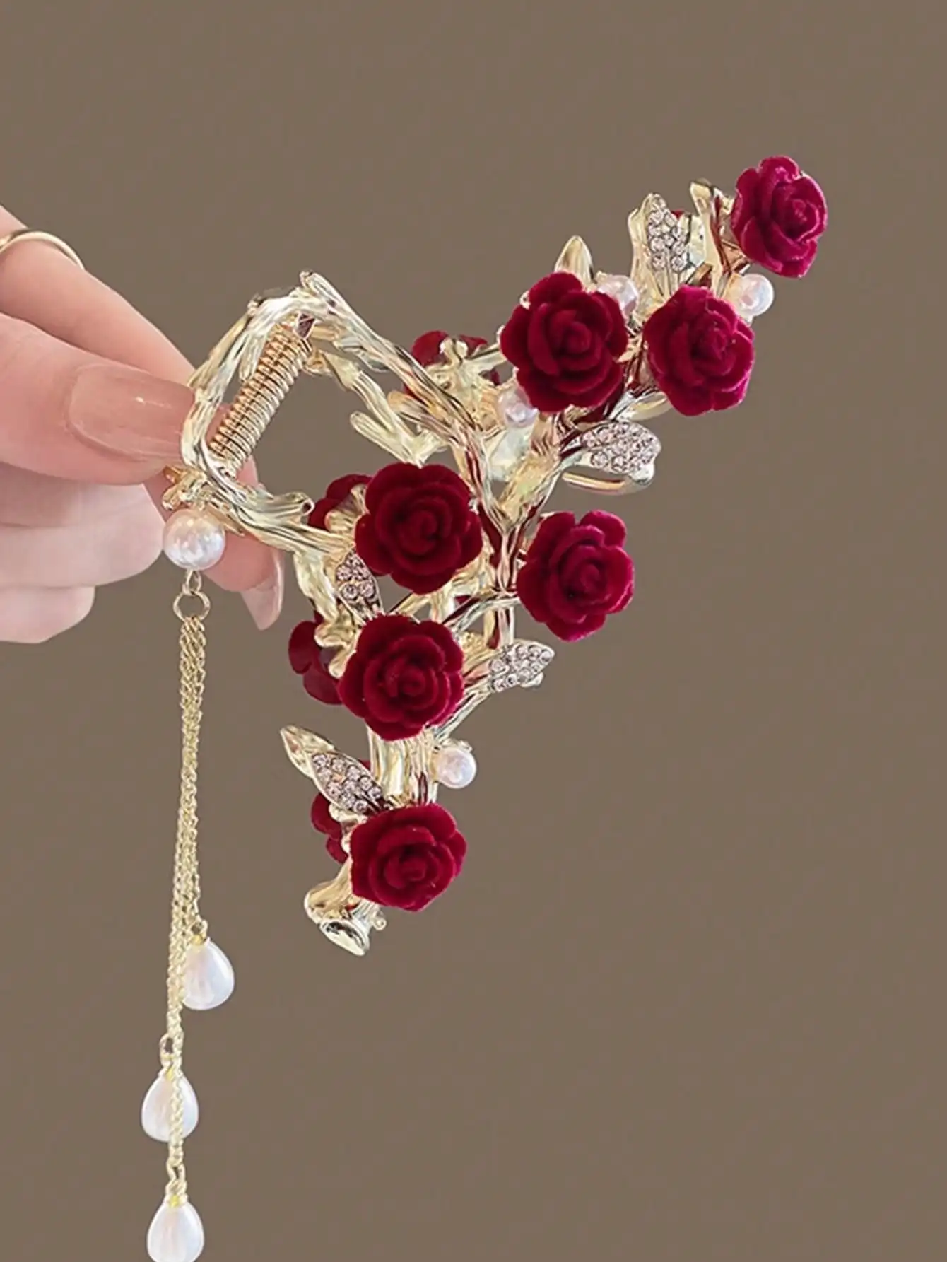 1Pcs Fashion Antique Roses Hair Claws For Women Hair Accessories image 4