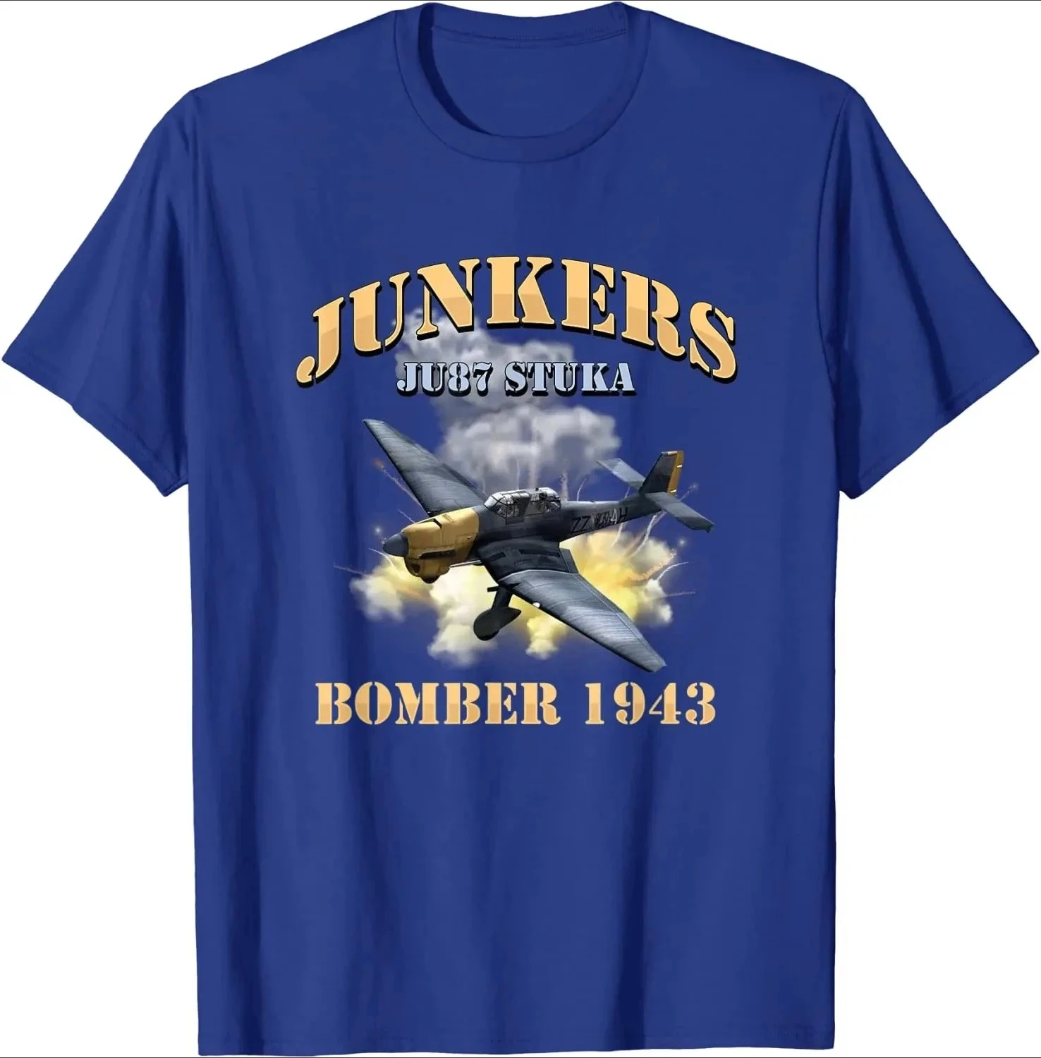 Aviation Gift Vintage  Ju-87 Stuka Dive-bomber T-Shirt 100% Cotton O-Neck Short Sleeve Summer Casual Mens T-shirt