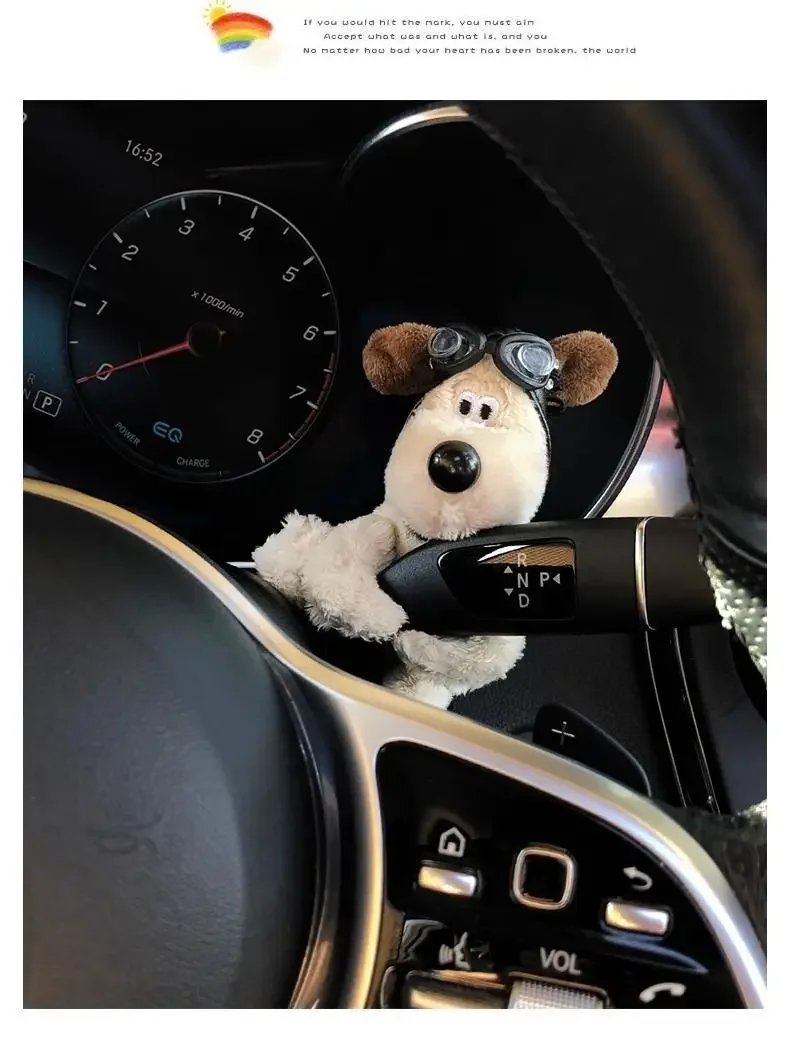 Cute doll dog car shield decoration car turn signal wiper figure decoration car accessories female