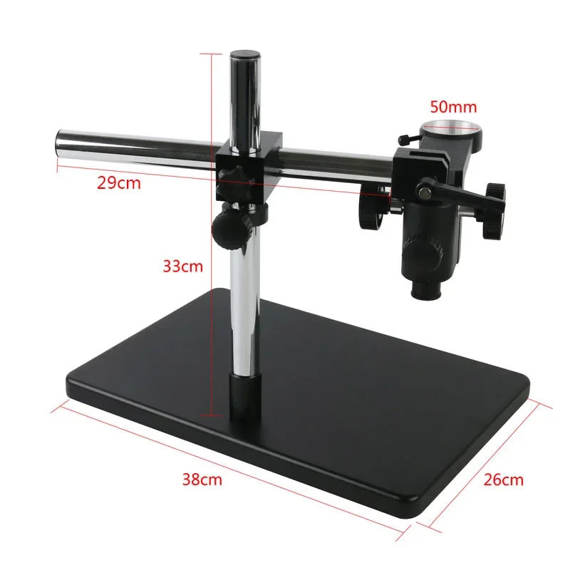 50mm Adjustable Focusing Holder Boom Arm Big Size Table Stand 180X 300X 200X 500 C Mount Lens Bracket For Lab Microscope Camera