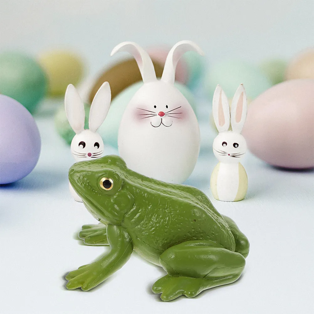 

2Pcs Exquisitely Crafted Frogs Desktop Ornament Indoor Outdoor Decor Lovely Animal Adornment Science Education Visual Aid Gift