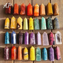 1PCNatural Crystal Amethyst Point Wand Rose Quartz Healing Gem Energy Ore Mineral Crafts Home Decoration Gift