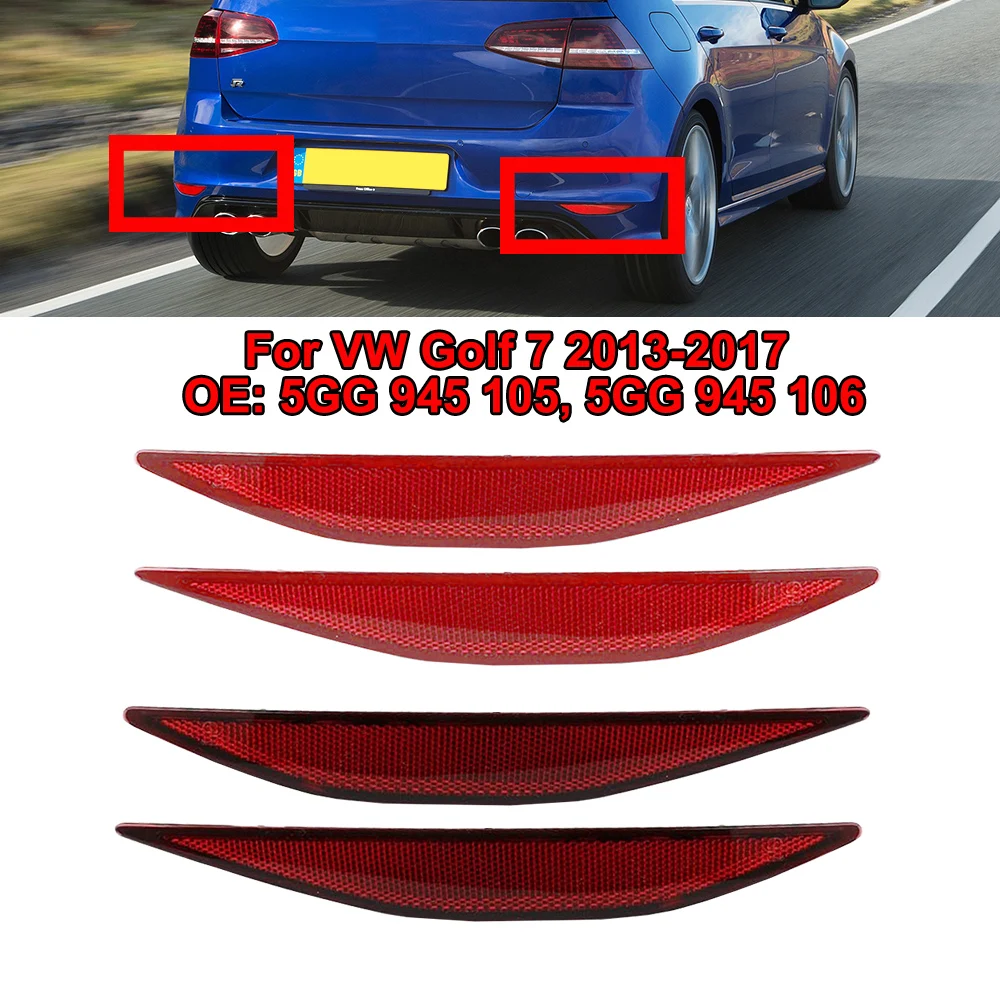 Car Rear Brake Light Bumper Reflector Tail Lights For VW Golf 7 GTI GTD 13-17 Stop Warning Lamp Accessories 5G0945105 5G0945106