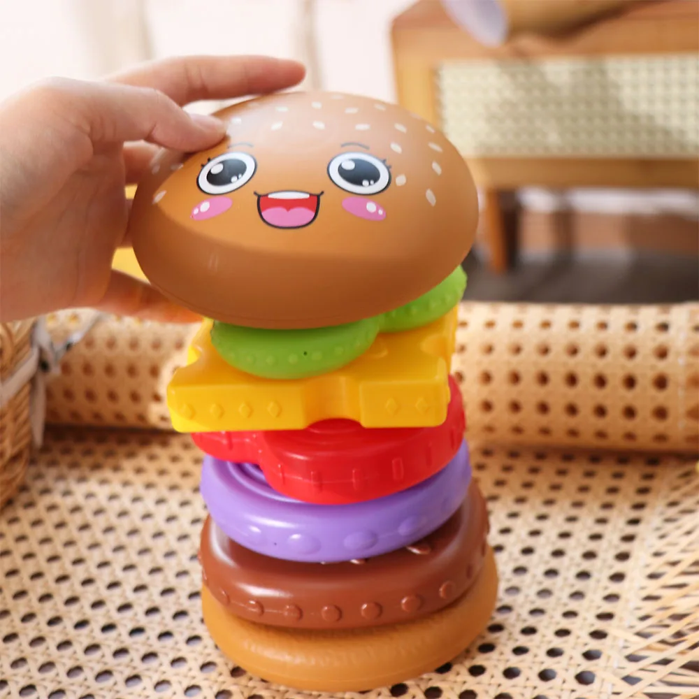jogo-de-empilhar-e-emparelhar-hamburgueres-brinquedo-de-comida-para-brincar-jogo-de-classificacao-montessori-conjunto-de-comida-de-brinquedo-para-classificacao-e-faz-de-conta-brinquedo-infantil