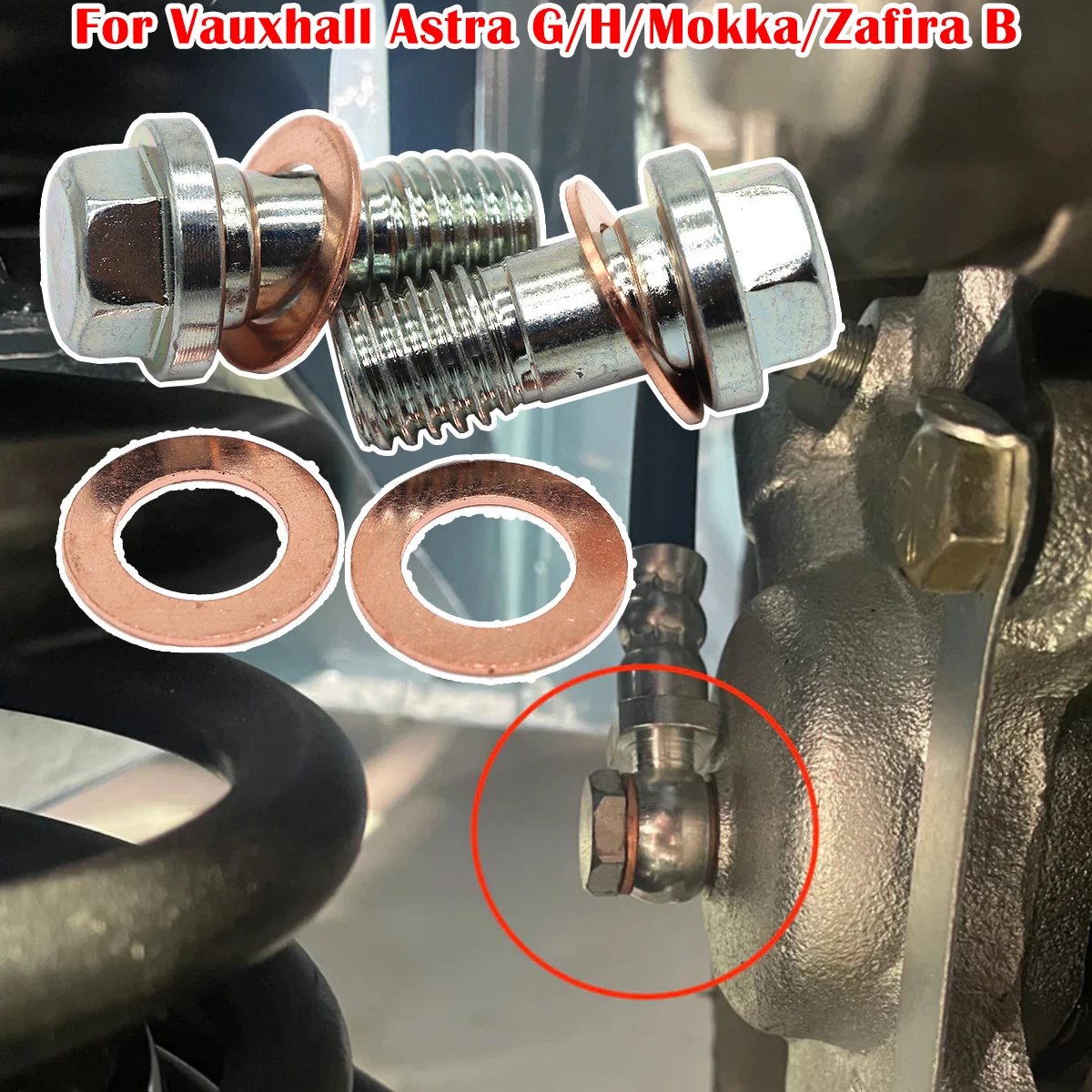 

Front Left Rear Right Caliper Hose Lines Banjo Fittings Bolts Copper Sealing Crush Washers For Vauxhall Astra G H Mokka Zafira B