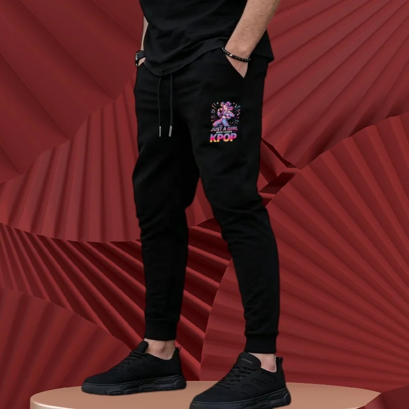 Picture 3: Navy Blue Men's Jogger Pants Multicolor Badge Print Drawstring Elastic Waist Streetwear Pants