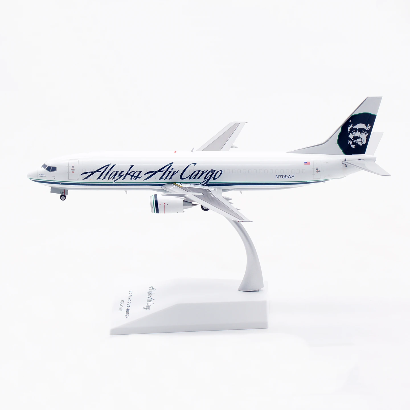 XX20398 سبيكة تحصيل طائرة هدية JC أجنحة 1:200 ألاسكا البضائع الهوائية بوينغ B737-400(SF) دييكاست طائرة طائرة نموذج N709AS
