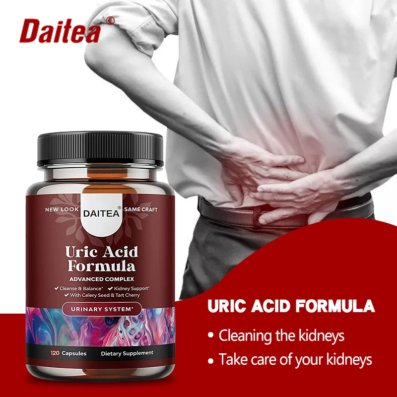 Herbal Uric Acid Cleanse & Detox – Daily Kidney Cleanse & Uric Acid for Adults – Joint Support Supplement & Detox Cleanse