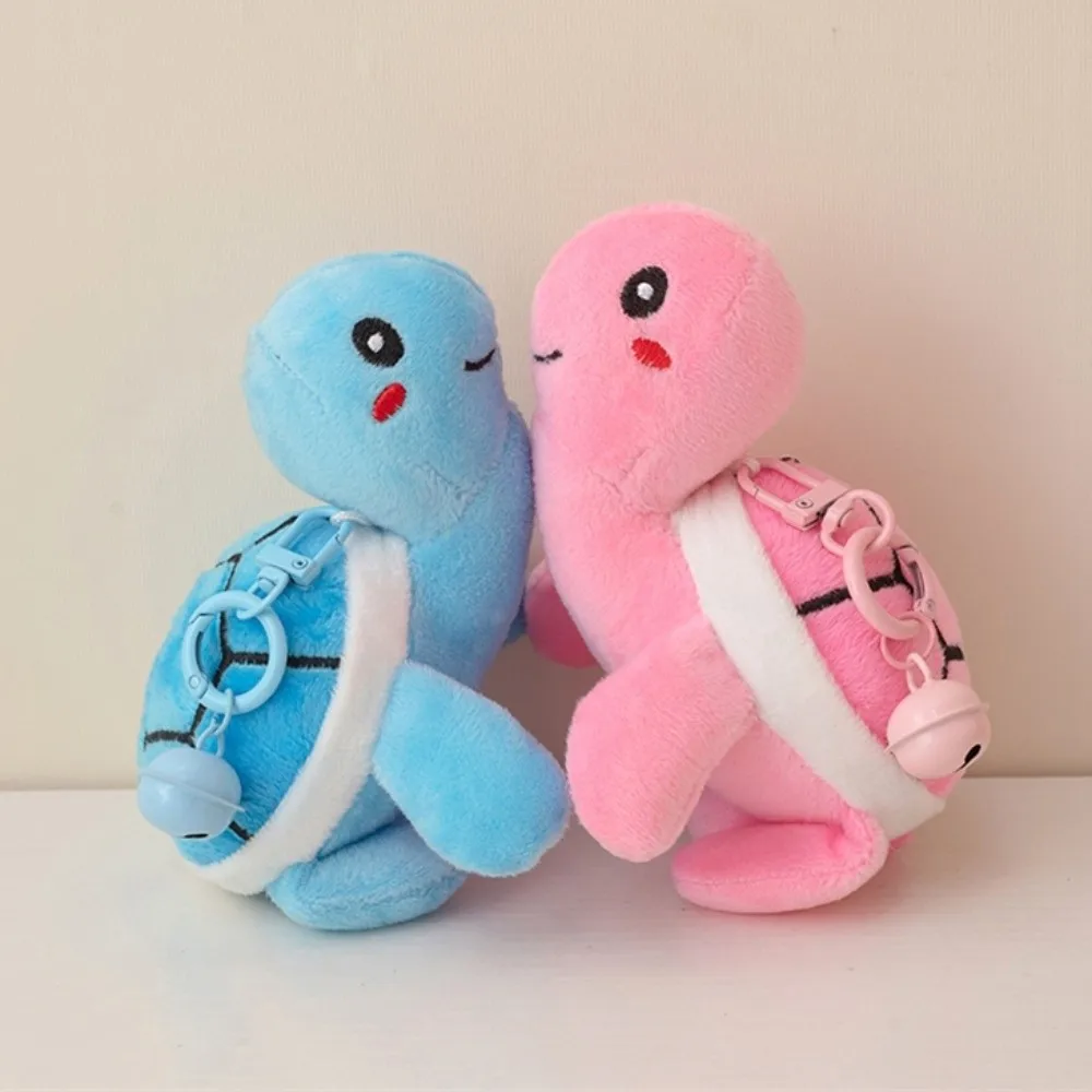 Cloche tortue en peluche pendentif sac suspendu créatif tortue en peluche poupée porte-clés mignon en peluche tortue en peluche porte-clés sac à dos décor