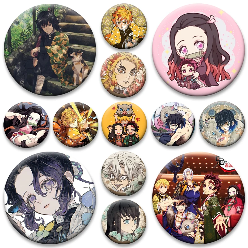 

Tsuyuri Kanao Kamado Tanjirou Kamado Nezuko Anime Brooches Exquisite Cartoon Pins Agatsuma Zenitsu Kanroji Mitsuri Demon Badge