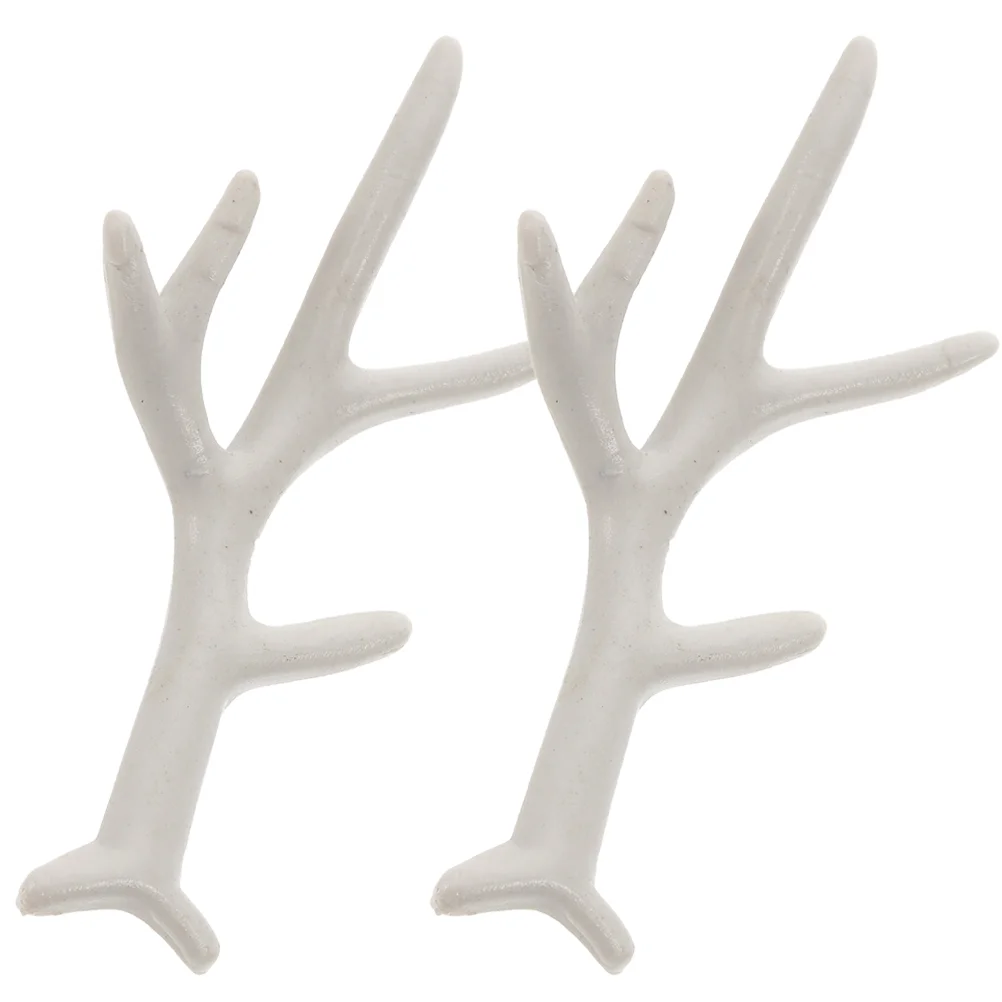 แถบคาดศีรษะ Antlers สําหรับ Hairpins ประดิษฐ์ DIY พลาสติกกวางสีขาว Headdress งานฝีมือตกแต่ง