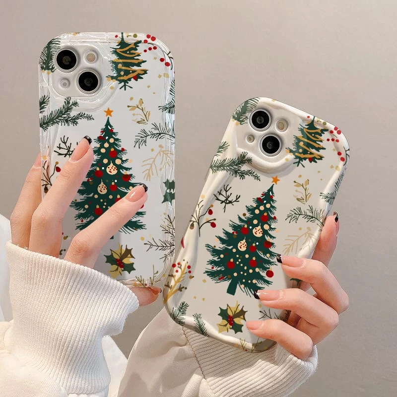 

Cute Christmas Celebration Tree Phone Case For Realme 14 5G 13 Pro Plus 14X 13 12 11 10 9 8 8i 9i C75 C65 C63 C55 C53 Soft Cover