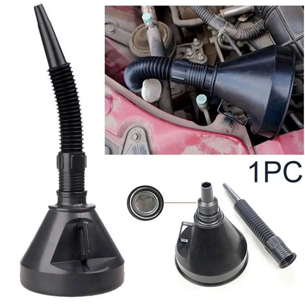 

Engine Refueling Funnel With Filter Motorcycle Car Plastic Spout Filling Funnel For Oil Water Fuel Petrol Strainer Funnels Y5X0