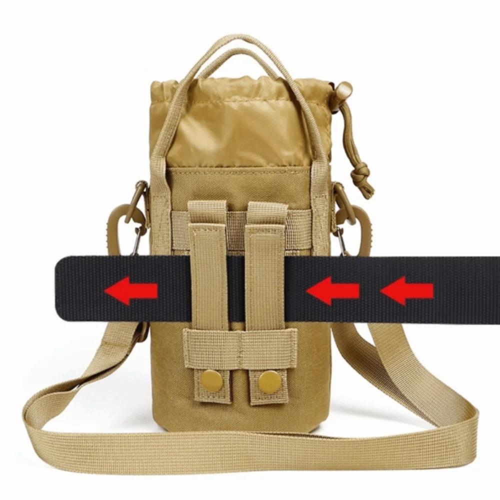 Large Capacity Water Bottle Sling Bag Multi-layer Waterproof Gym Bottle Bag Convenience Adjustable Crossbody Sports Bag Fitness