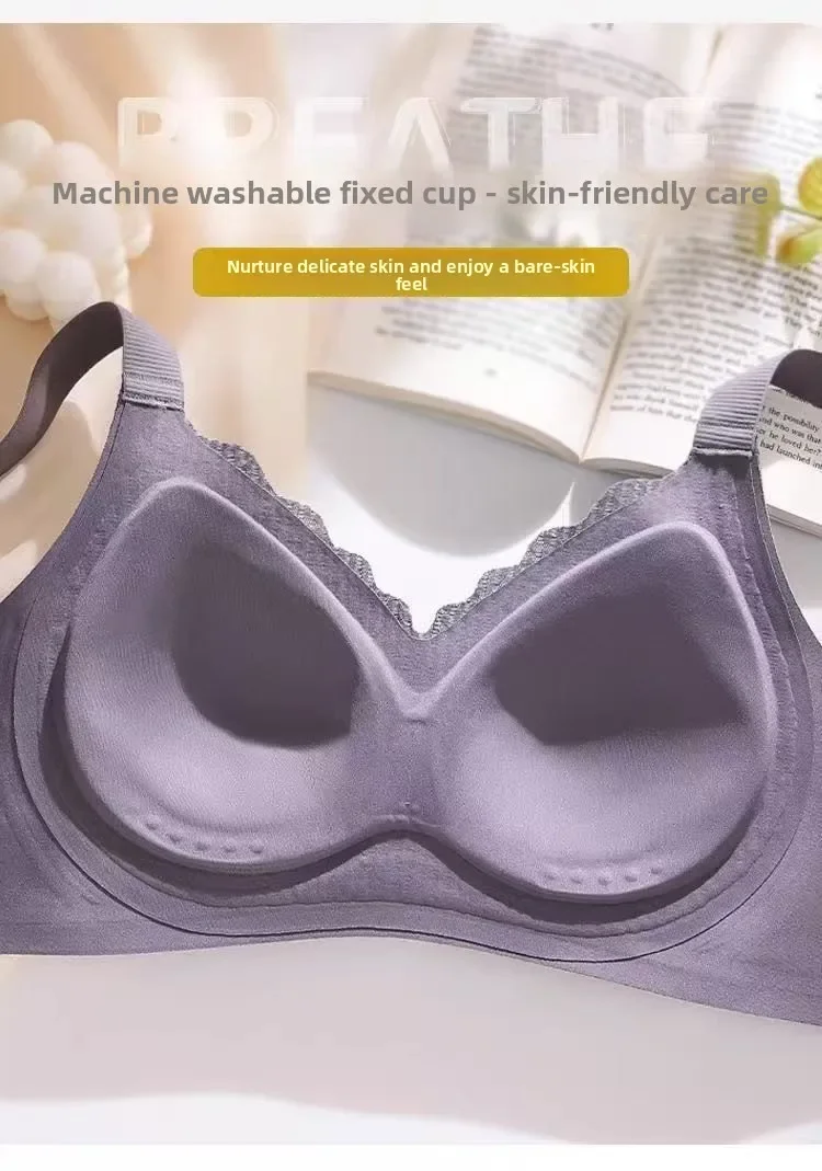 Nahtloser, formgebender BH mit vollständiger Abdeckung, weicher Halt, Seitenkontrolle, Push-Up, Anti-Sag-Bralette für Frauen – Detail 14
