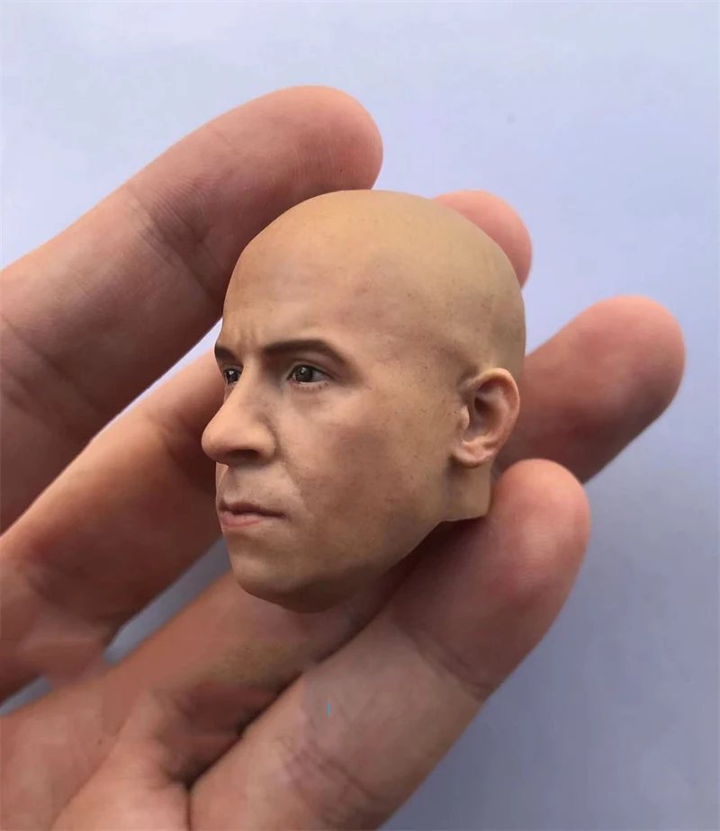 Velozes e Furiosos Cabeça Escultura Modelo, Ação DIY Figuras, coletar DIY, Vin Diesel Car, 1:6 Masculino, 12"