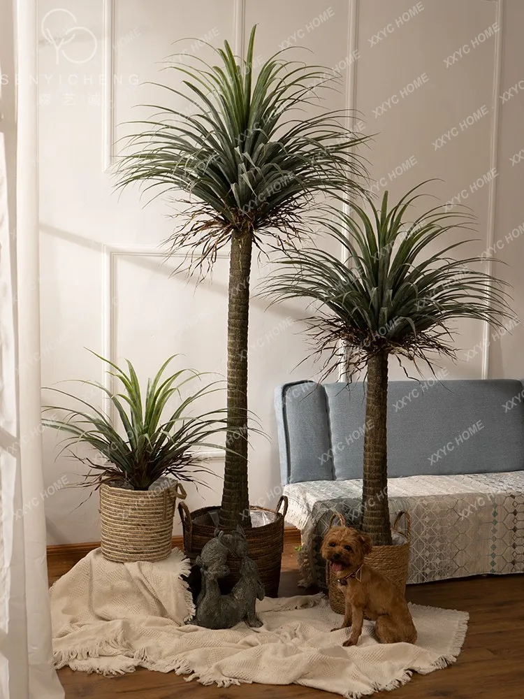 Simulation Dracaena Plant Fake Trees Bionic Tropical Green Plant Bonsai Decoration Indoor Living Room Landscape Decoration