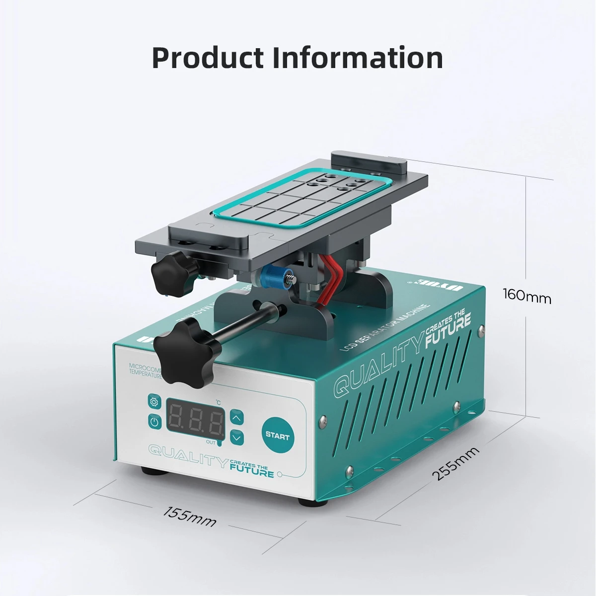 UYUE 958S-3 فاصل الشاشة، جودة OEM 400 وات، إصلاح شاشة LCD 3 في 1 دوارة 7 بوصات بحد أقصى