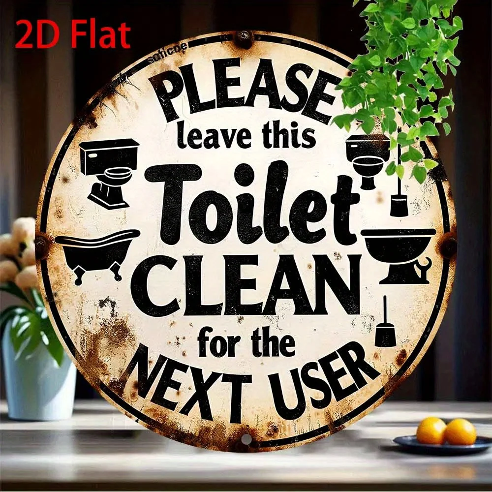 1PCS Vintage Bathroom Humor 