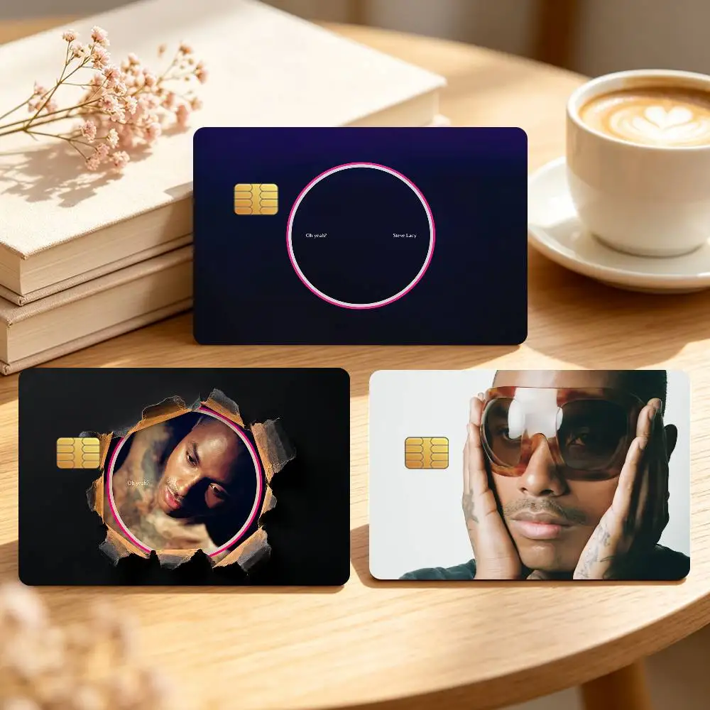 Singer S-Steve Lacy OH YEAH Music Credit Card Sticker Waterproof Anti-Scratch 4PCS Bank Debit Traffic Cover Decoration