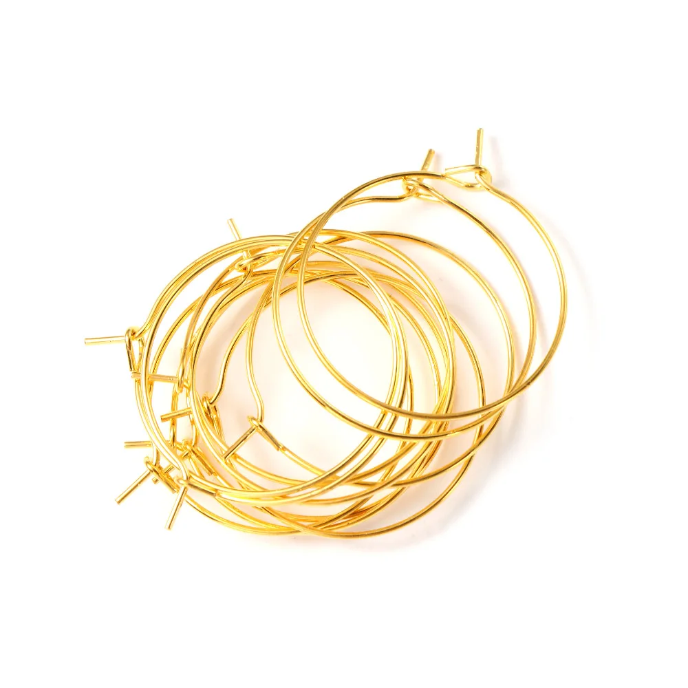 Gold Champagne Decor Wine Gift Glass bottle Labeling Wire Hoops DIY Glass Charm Wine Rings Earring Hoop Material Glass Tags