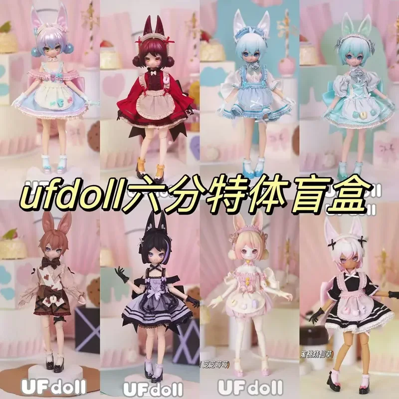 

Ufdoll слепая коробка, мини-серия для чая, 1/6, кукла Bjd, загадочная коробка, сюрприз, модель из ПВХ, украшение для рабочего стола, подарок на день рождения для девочек
