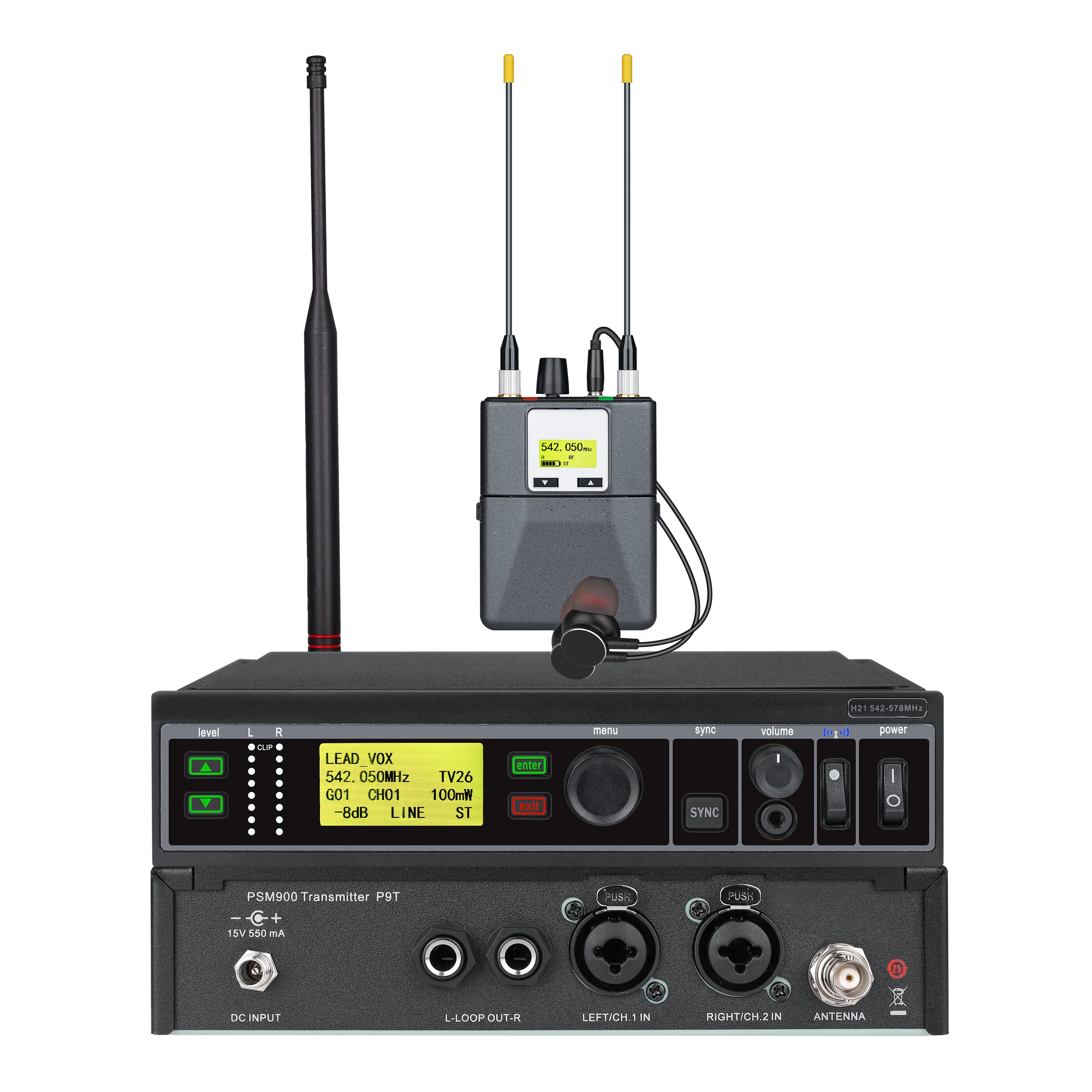 Good Quality EIF PSM900 Professional Single Channel Wireless In-Ear Monitoring System Infrared Sensor 50MHz Bandwidth for Stage