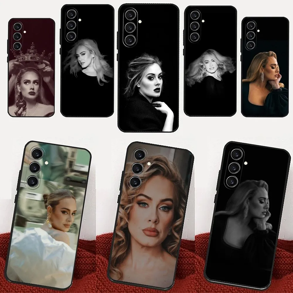 Singer A-Adele Phone Case For Samsung Galaxy A13,21s,22,31,32,52,53,71,80,91 Black Soft Cover