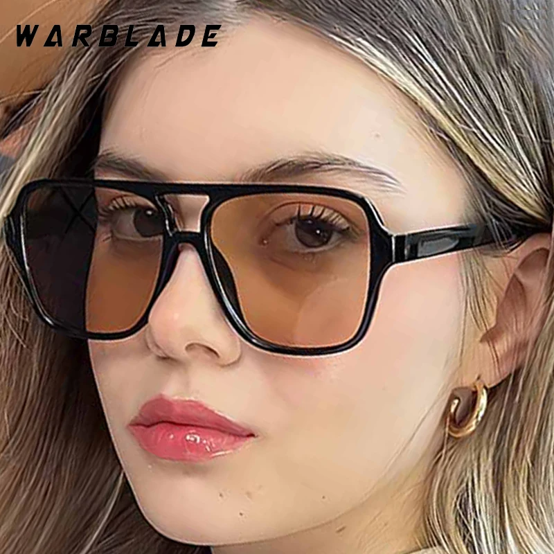 

Retro Trendy Pilot Double Bridge Women's Sunglasses Luxury Brand Design Outdoor Men Sunglass Travel Driving Shade Eyewear UV400