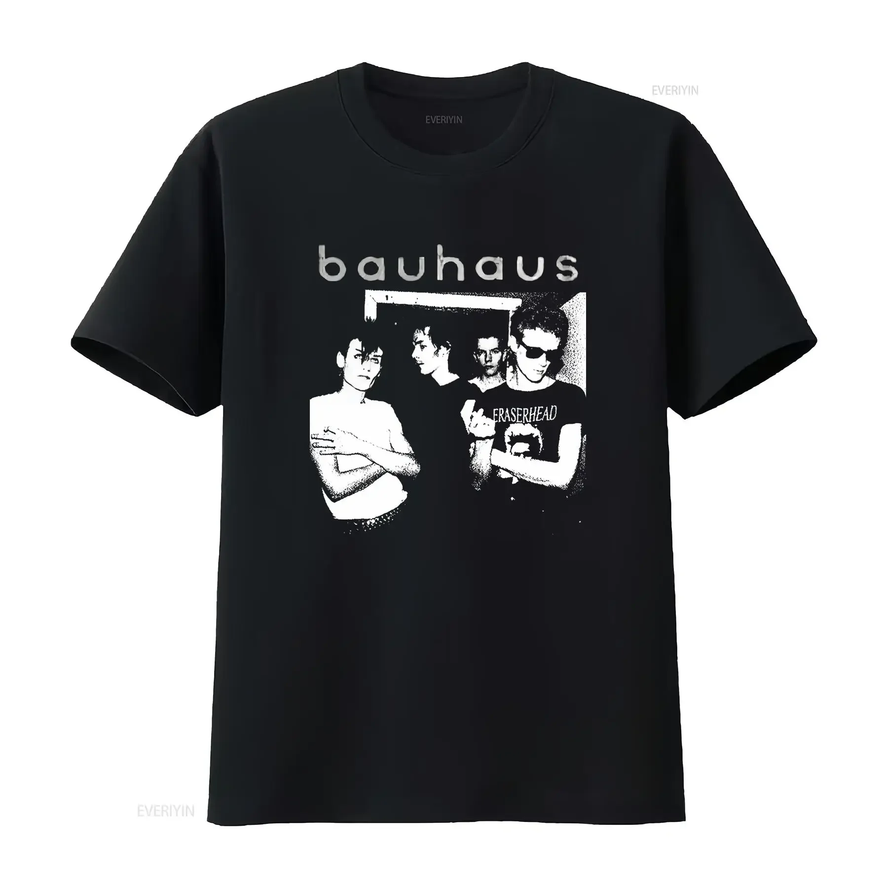 Bauhaus band T shirt Black  All Sizes S to 5XL JN357 vintage Washed designer clothes graphic Unisex Breathable Casual Soft