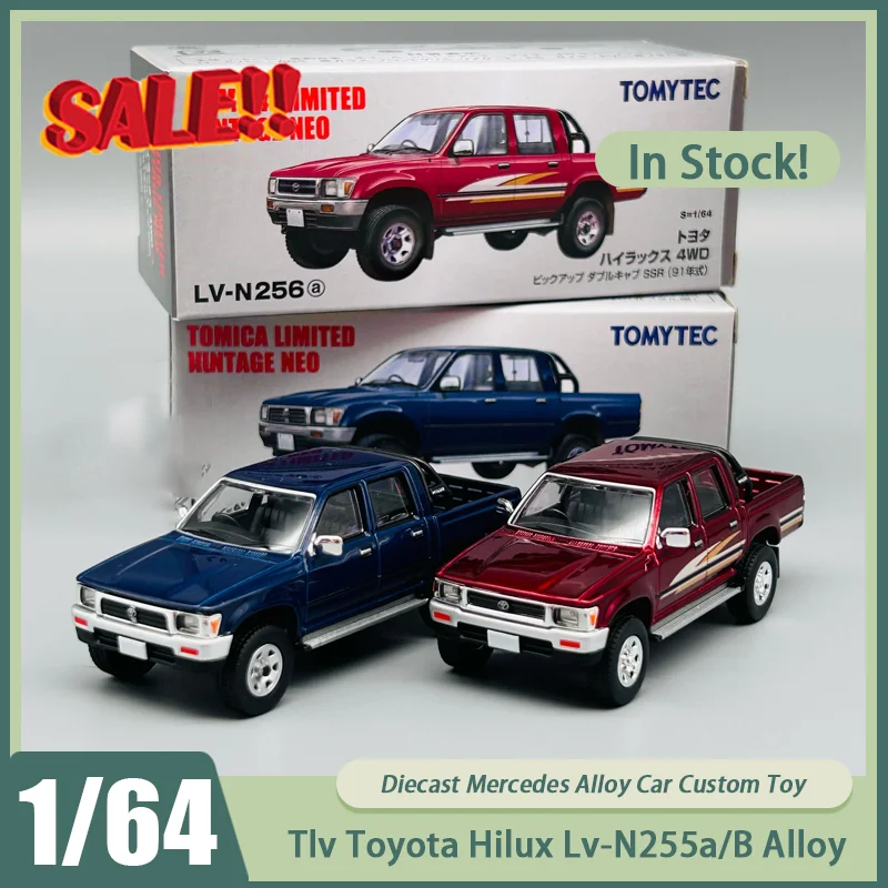 

Новинка в наличии Tlv 1:64 Toyota Hilux Lv-N255a/B автомобильный сплав миниатюрный литой под давлением Toyota Hilux украшения игрушки на заказ подарок для детей