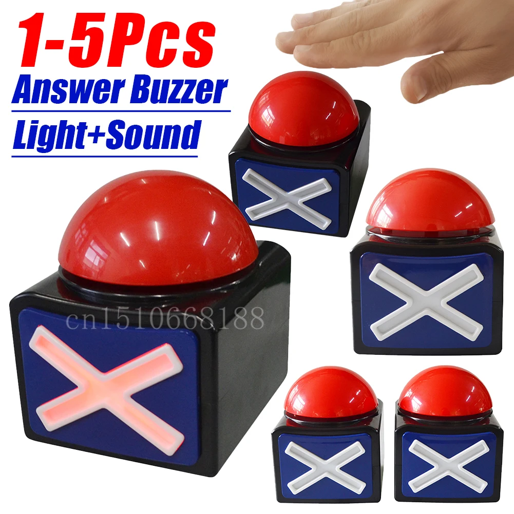 5-1Pcs Educational Answer Buzzer Interactive Game Answer Buzzers for Kids' Engaging Learning Family Game Quiz Show Alarm Buzzer