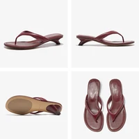 BEAUTODAY Casual Flip Flops Women Sheepskin Leather T-Strap Open Toe Solid Slippers Outdoors Ladies Elavated Retro Shoes 35139 - Image 6