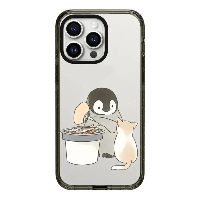 

Cute Cartoon Penguin 2.0 Acrylic Black Border Phone Case Cover for IPhone 11 12 13 14 15 Pro Max Case