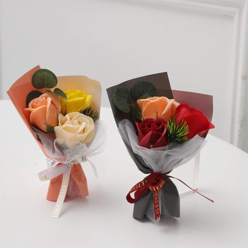 Mini-Rosen Fertigprodukte, Handgefertigte Blumen, Künstliche Blumen, Kleine Sträuße, Festival-Souvenirs, Kunstblumen – Detail 8