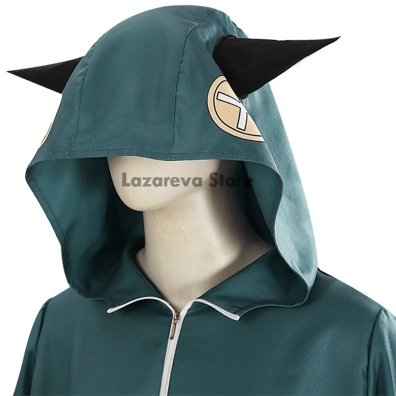 Lazareva Store Gachiakuta Guita Hebby Cosplay Dinosaur Onesie Jumpsuit With Tail Wig Mask Costumes Halloween Manga Cute Outfits view 2