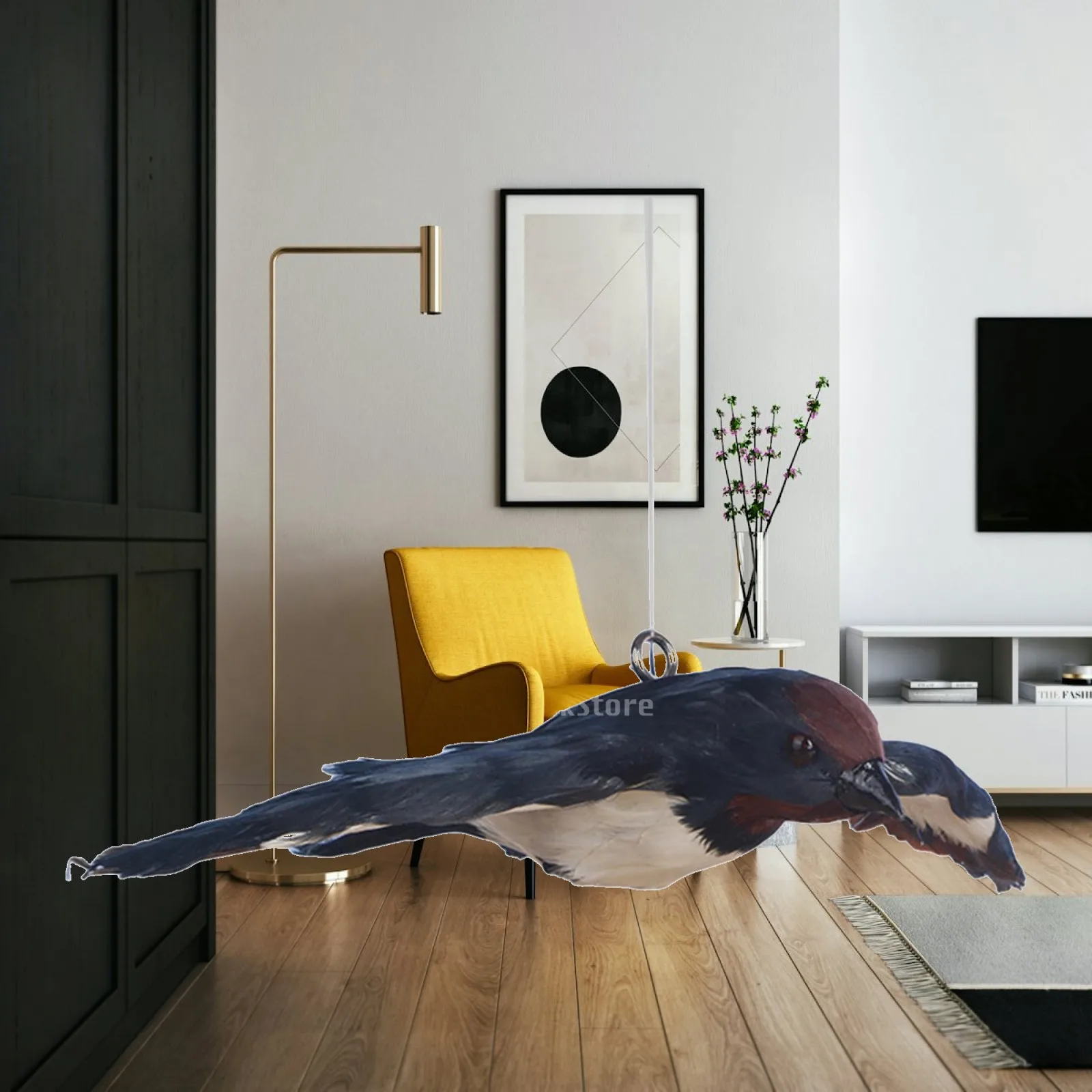 Swallow Wall Hanging Decorations Animal Decor Gift Figure Small Bird Statues,and Figurines Hanging Pendant for Cabinet