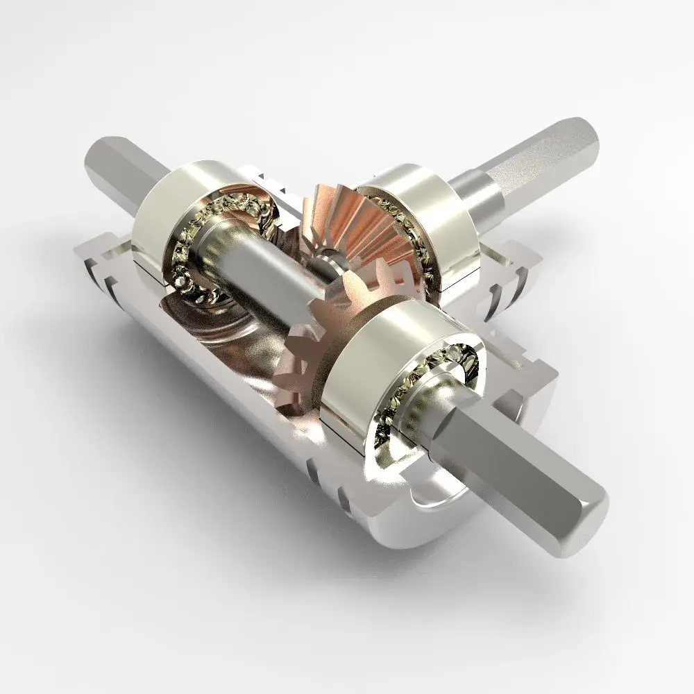 Metal Housing Painted Stainless Steel Shaft Gear Drive Ball Bearing Corner