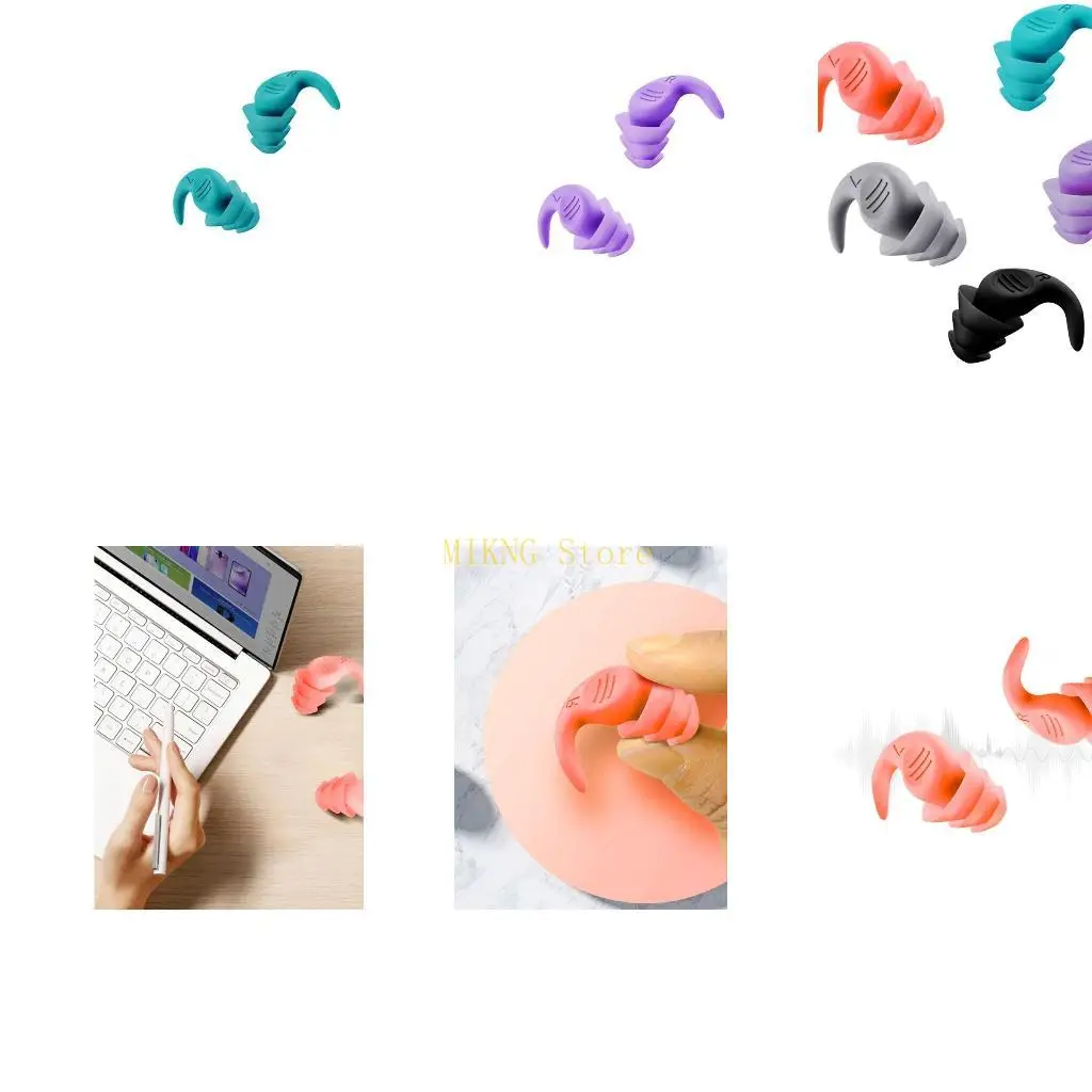 Ergonomic Design Soft Earbuds Fits the Ear Canal Effective Isolate the Noise Three-layer Ear Plugs Mats Protect Hear Best Sale