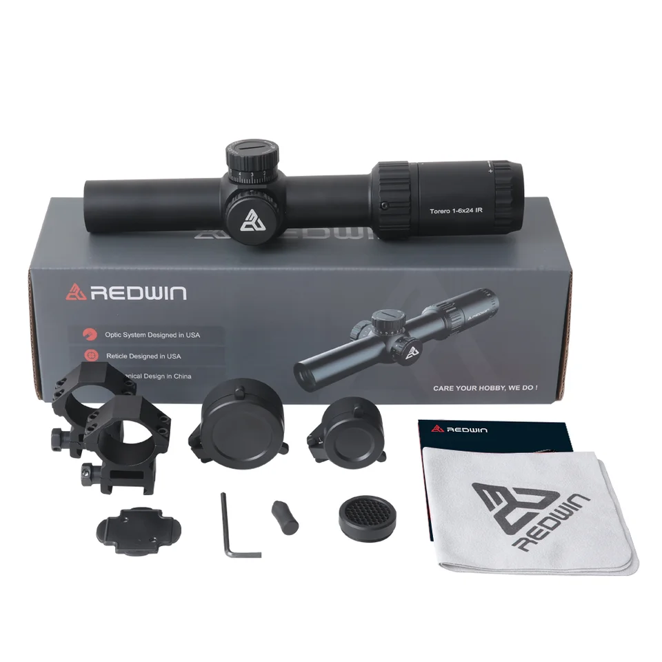Red Win Torero 1-6x24IR Rifle Scope - SFP, Penyesuaian 1/5 Mil