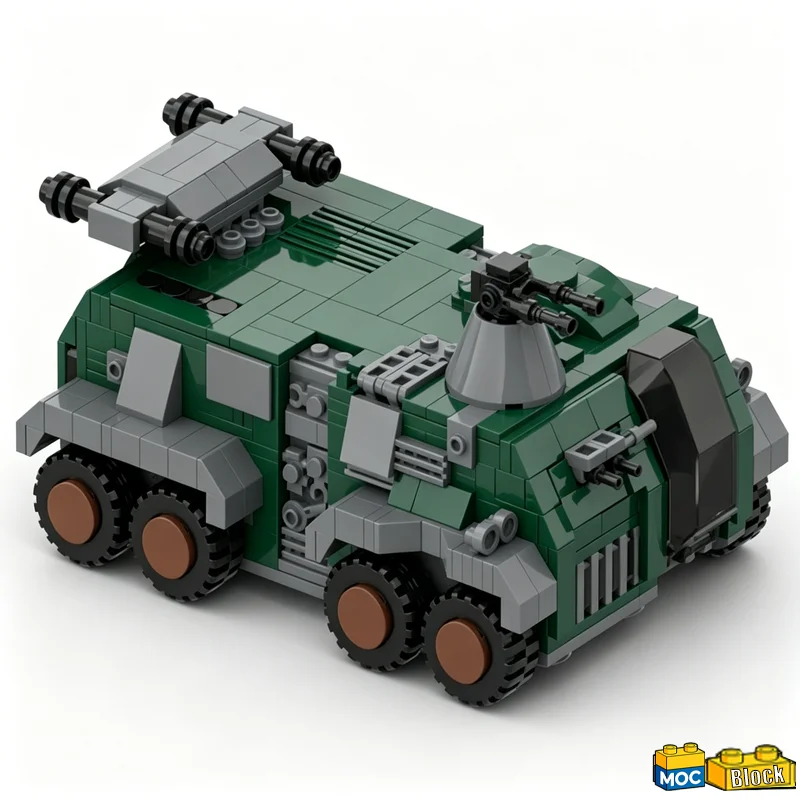 834PCS War Series Modify Armoured Transport Watch APC Custom Building Blocks MOC Model Educational Assembly Toy Festival Gifts